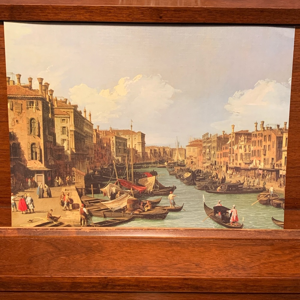 The Grand Canal Near the Rialto Bridge, Venice by Canaletto Print